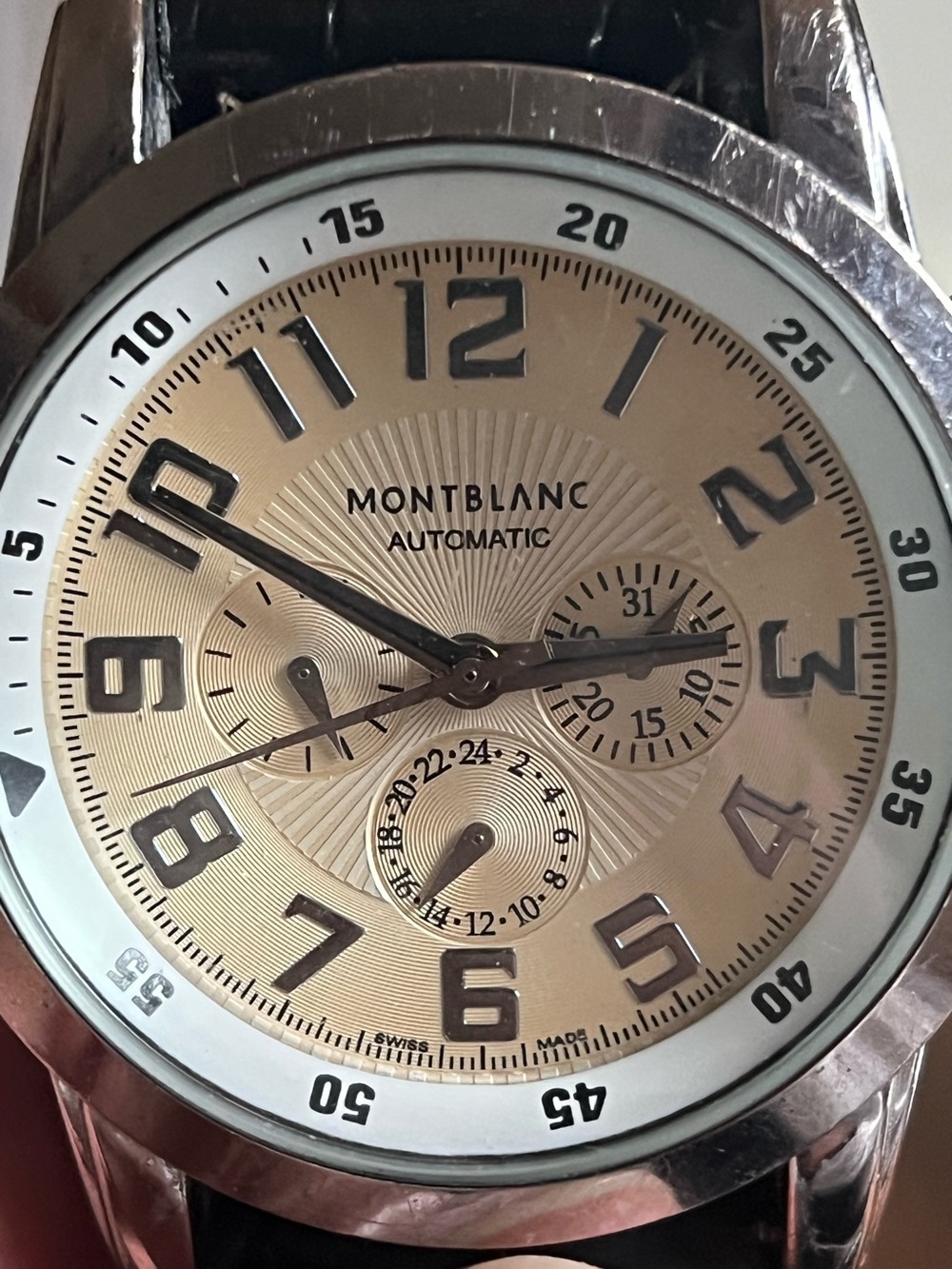 Montblanc Men's Watch with Champagne Dial and Silver Accents